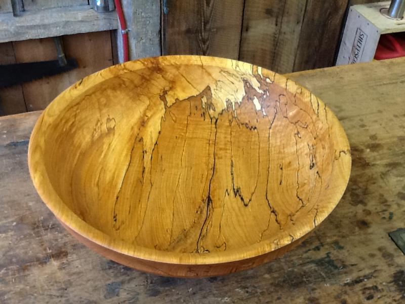 18 inch spalted wood salad bowl by Steve Viega